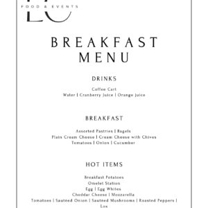 Sample Corporate Menu 2